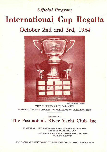 1954 International Cup Program Guide