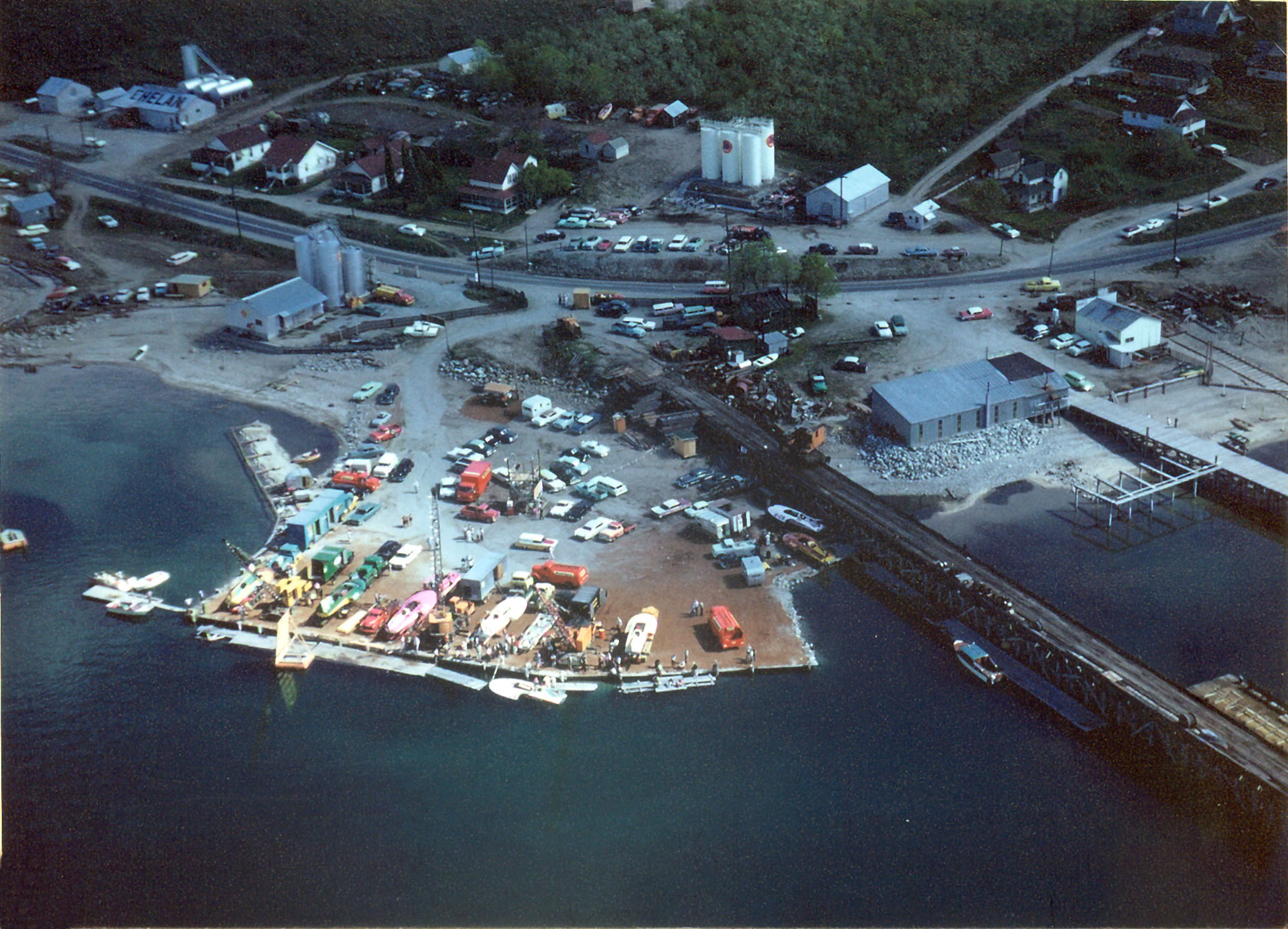Aerial view of Chelan pits