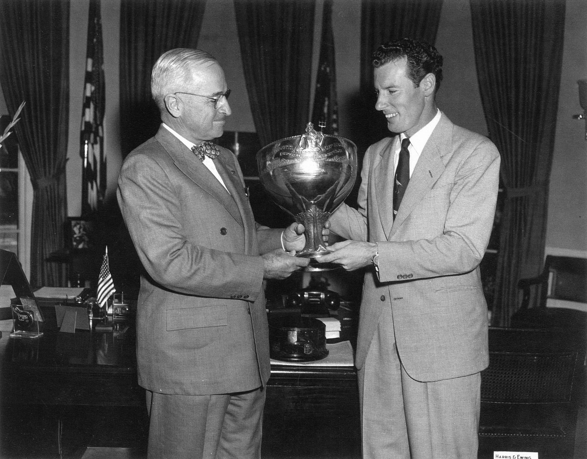 President Truman Present President's Cup to Danny Foster, 1947