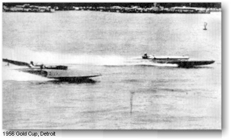 Miss Pepsi ploughs on ahead of Maverick on the Detroit River.