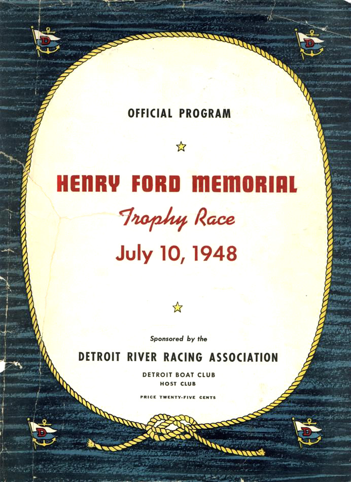 1948 Henry Ford Memorial Trophy Race Programme Guide